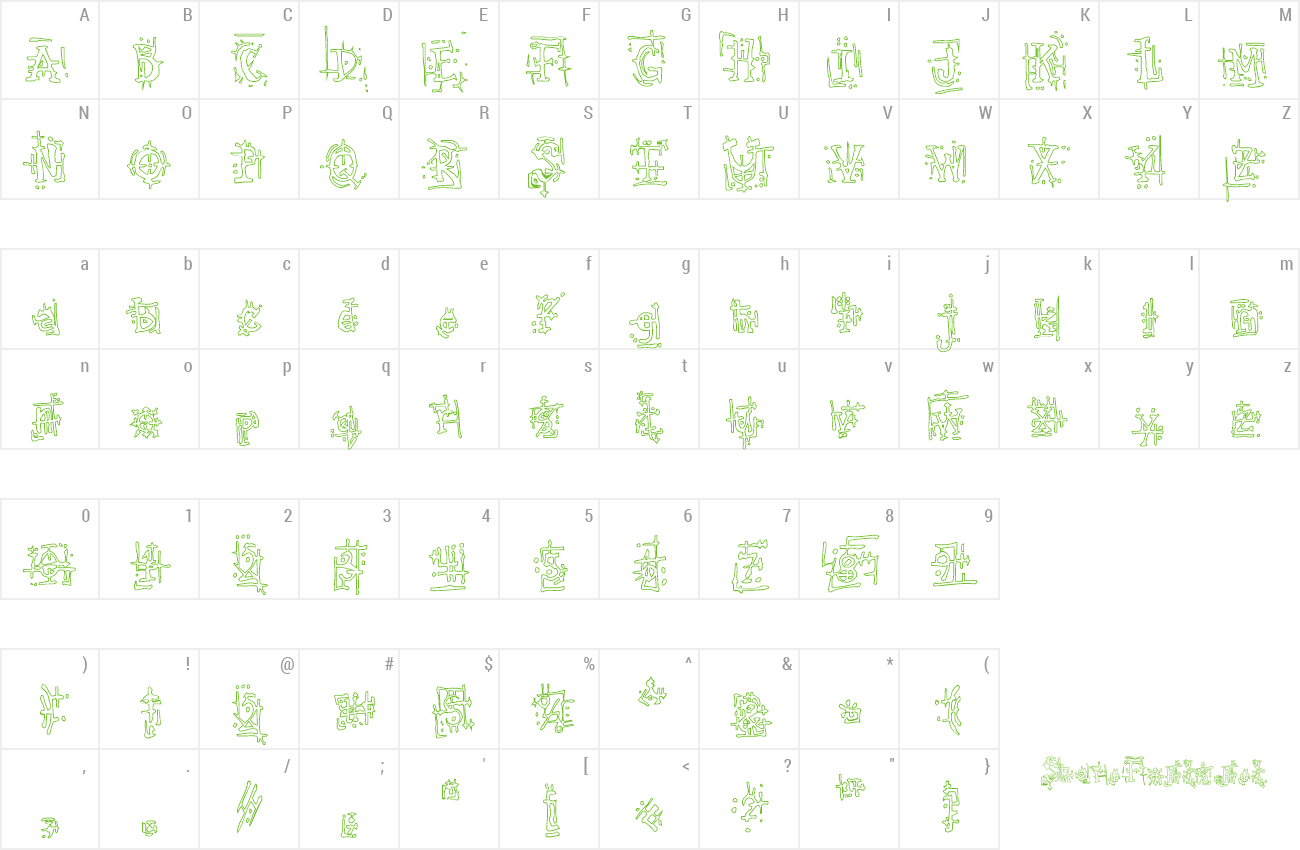 Font Armaggedon Industrial Hollow preview